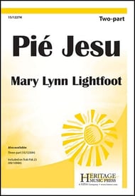 Pie Jesu Two-Part choral sheet music cover Thumbnail